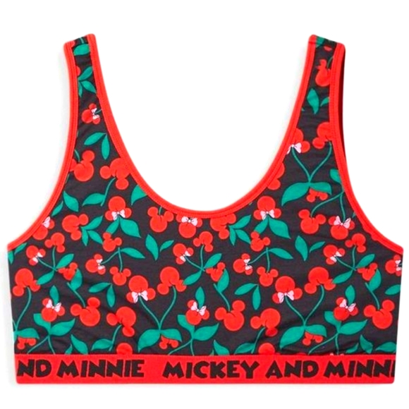 ❤️NWT VINTAGE TORRID BRA DISNEY MICKEY MOUSE BRALETTE CHERRIES PRINT - WIRELESS - Picture 7 of 12